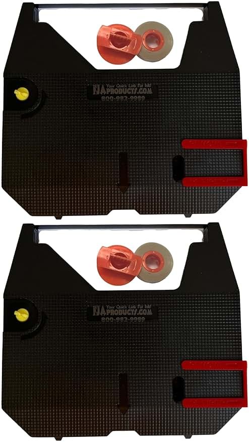 FJA Products Compatible Replacement Cassette Set for Brother AX10, AX15, SX4000, GX6750 Typewriters, Black, 2 Pack - Product Image
