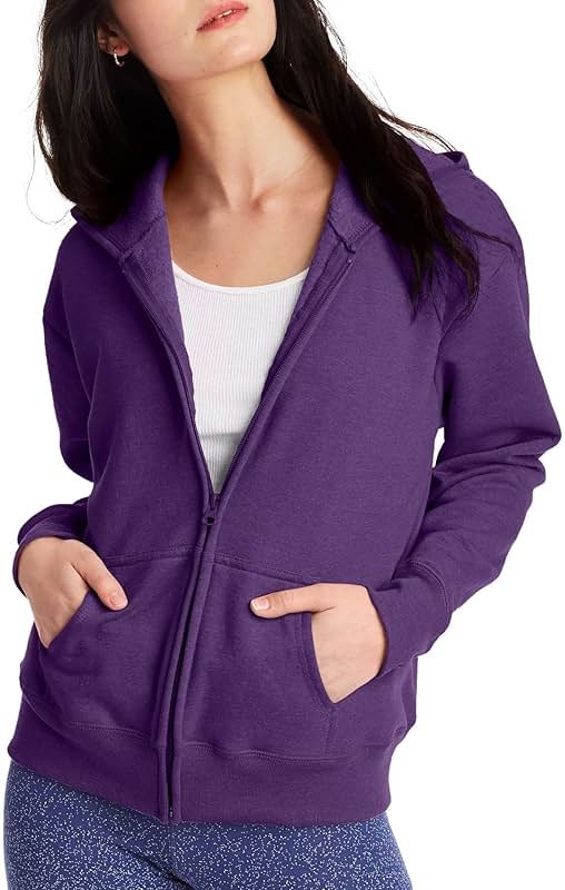 Hanes Women's EcoSmart Fleece Sweatshirt for Women, Soft Midweight - Full-Zip Hoodie, Sweatshirt, or 1/4 Zip - Product Image