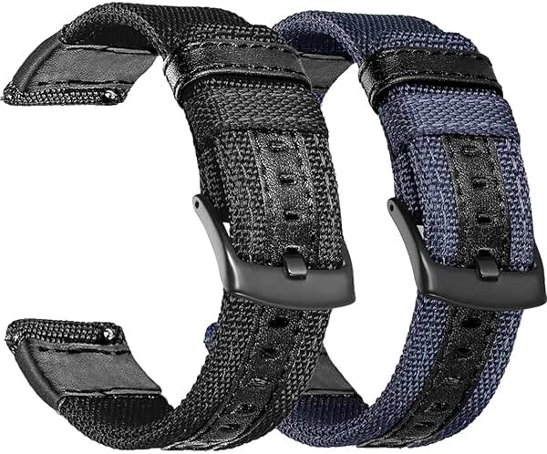Olytop Galaxy Watch 4/5/6 Bands Pro 45mm 44mm 40mm, Galaxy Watch 4/6 Classic Band 47mm 46mm 43mm 42mm, 20mm Nylon Sport Replacement Strap Men Women for Samsung Watch 4/5/6/5 Pro/Active 2/3 41mm, - Product Image
