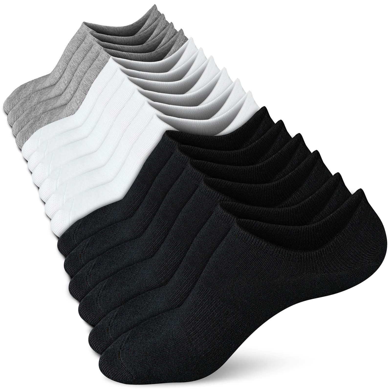 wernies No Show Socks Women Low Socks Non Slip Flat Boat Line 4/8 Pairs - Product Image