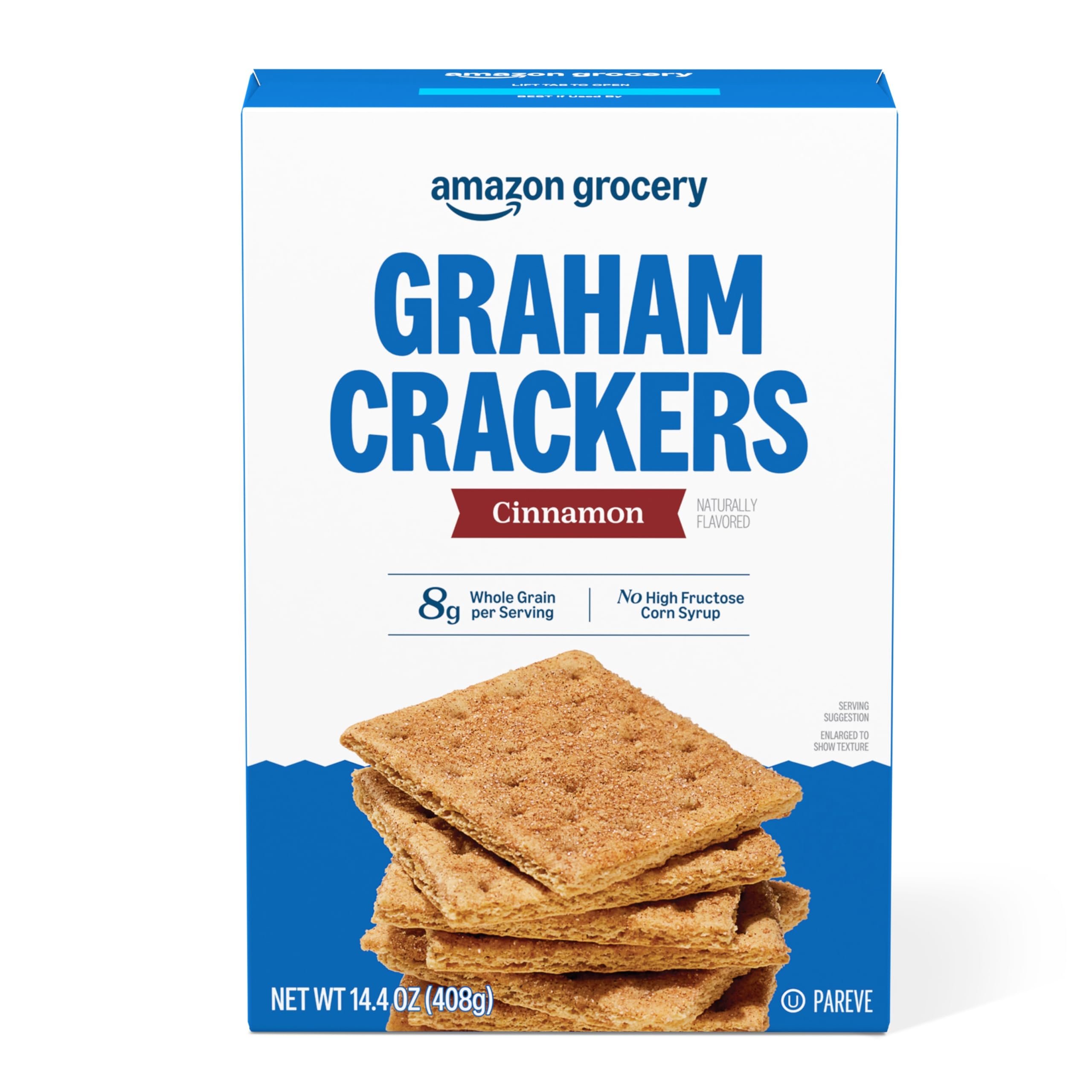 Amazon Grocery, Cinnamon Graham Crackers, 14.4 Oz - Product Image