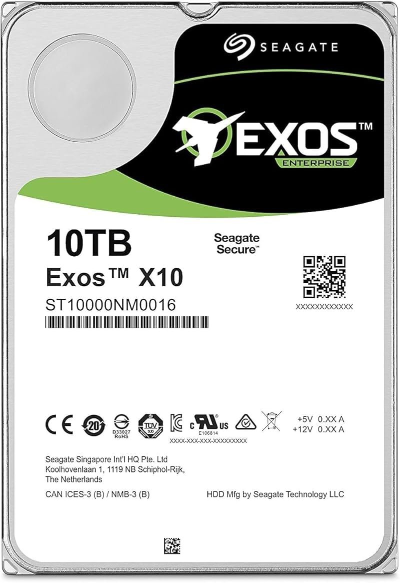 Seagate Enterprise Capacity | ST10000NM0016 | 10TB 7200 RPM SATA 6.0Gb/s 256MB Cache Hyperscale 512e 3.5" Hard Disk Drives (Renewed) - Product Image