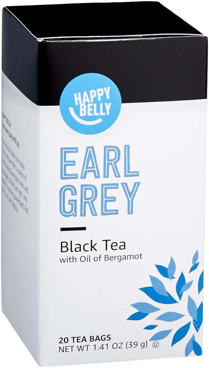 Amazon Brand - Happy Belly Earl Grey Tea Bags, 20 Count (Pack of 1) - Product Image