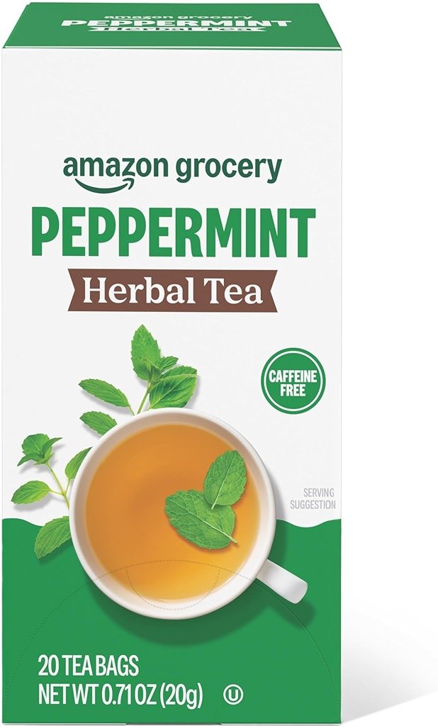 Amazon Grocery, Peppermint Herbal Tea Bags, 20 Ct - Product Image