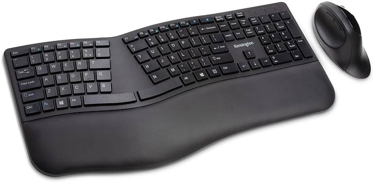 Kensington Pro Fit Ergonomic Wireless Keyboard and Mouse - Black (K75406US) - Product Image