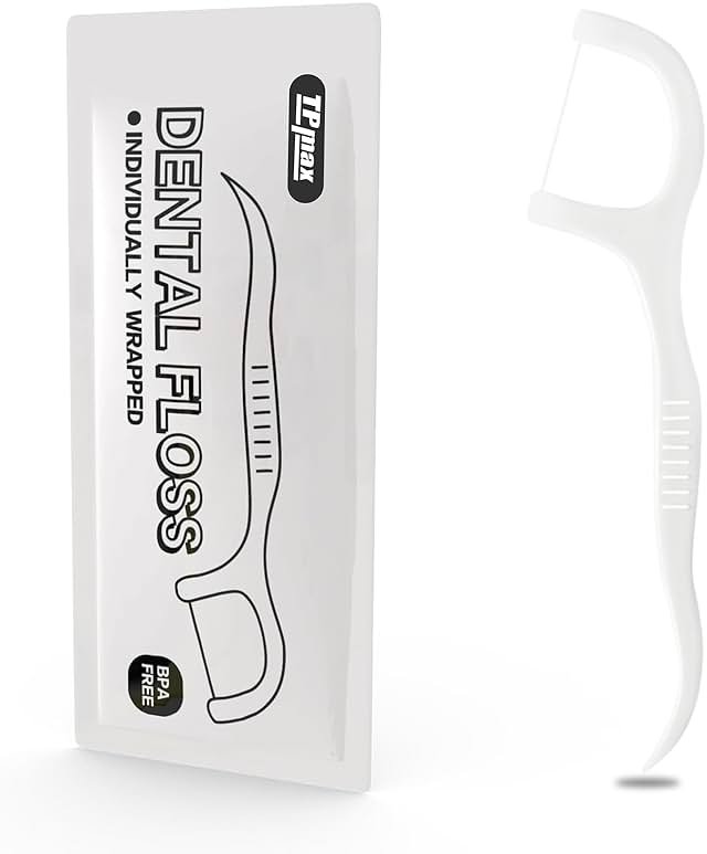 500 Count Dental Flossers Each Individually Wrapped, Floss Singles Bag, Travel Hotel Restaurant Office Car Dental Floss, Floss Picks Oral Care Teeth Clean Flat Wire - Product Image