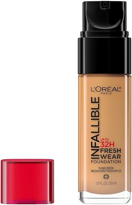 L'Oreal Paris Makeup Infallible Up to 32 Hour Fresh Wear Lightweight Foundation, 488 Caramel, 1 Fl Oz, Packaging May Vary - Product Image