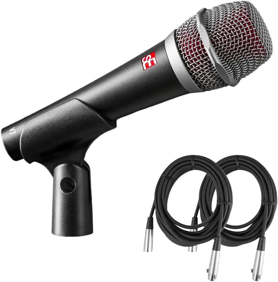 sE Electronics V7 Handheld Dynamic Microphone Bundle with 2 XLR Cables - Product Image