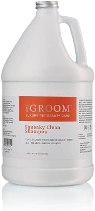 iGroom Squeaky Clean Dog Shampoo, Luxury Pet Beauty Care, Intense Cleaning Power, Chamomile Extracts Sooth Skin, Made in USA (1 GAL) - Product Image
