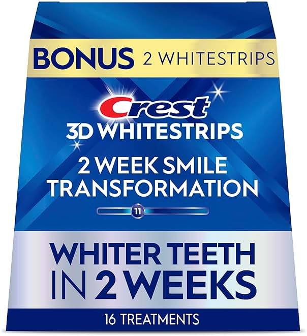 Crest 3D Whitestrips Glamorous White, 3D White, Teeth Whitening Strip Kit, 32 Strips (16 Count Pack) - Crest Teeth Whitening Strips, Teeth Whitening Kit - Packaging May Vary - Product Image