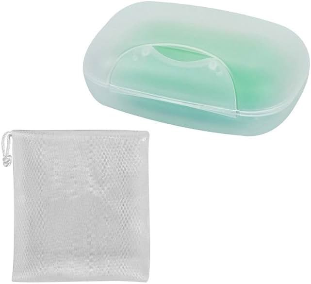 Vonpri Soap Box Holder, Soap Dish Soap Saver Case Container for Bathroom Camping Gym 1 Pack (Clear) - Product Image