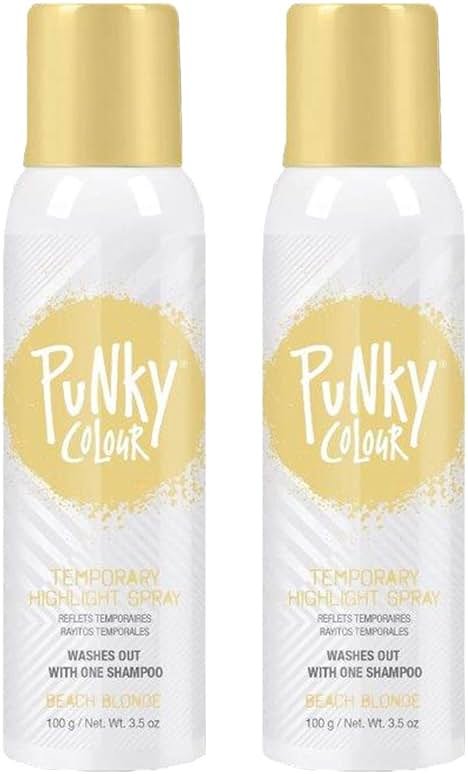 Punky Temporary Hair Highlight Spray – Beach Blonde, Washes Out, Temporary Hair Color Spray for Kids, Women, Hair-Dye, 3.5 oz, 2 Pack - Product Image
