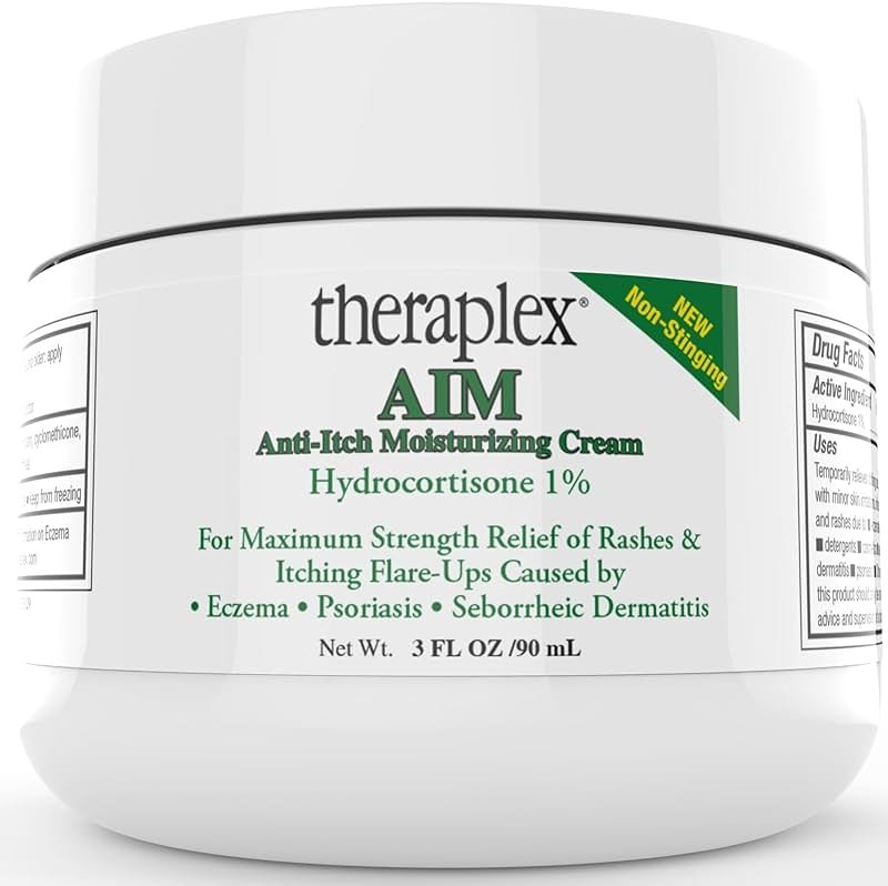 Theraplex AIM - Anti-Itch Moisturizing Cream (3 oz) - Non-stinging, Relieves Itching, Rashes, Flare Ups - Helps Repair & Restore the Skin's Natural Protective Barrier - Product Image