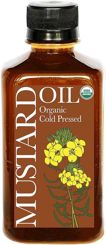 Daana Mustard Oil: CERTIFIED USDA ORGANIC, EXTRA VIRGIN, COLD PRESSED (12 oz) - Product Image
