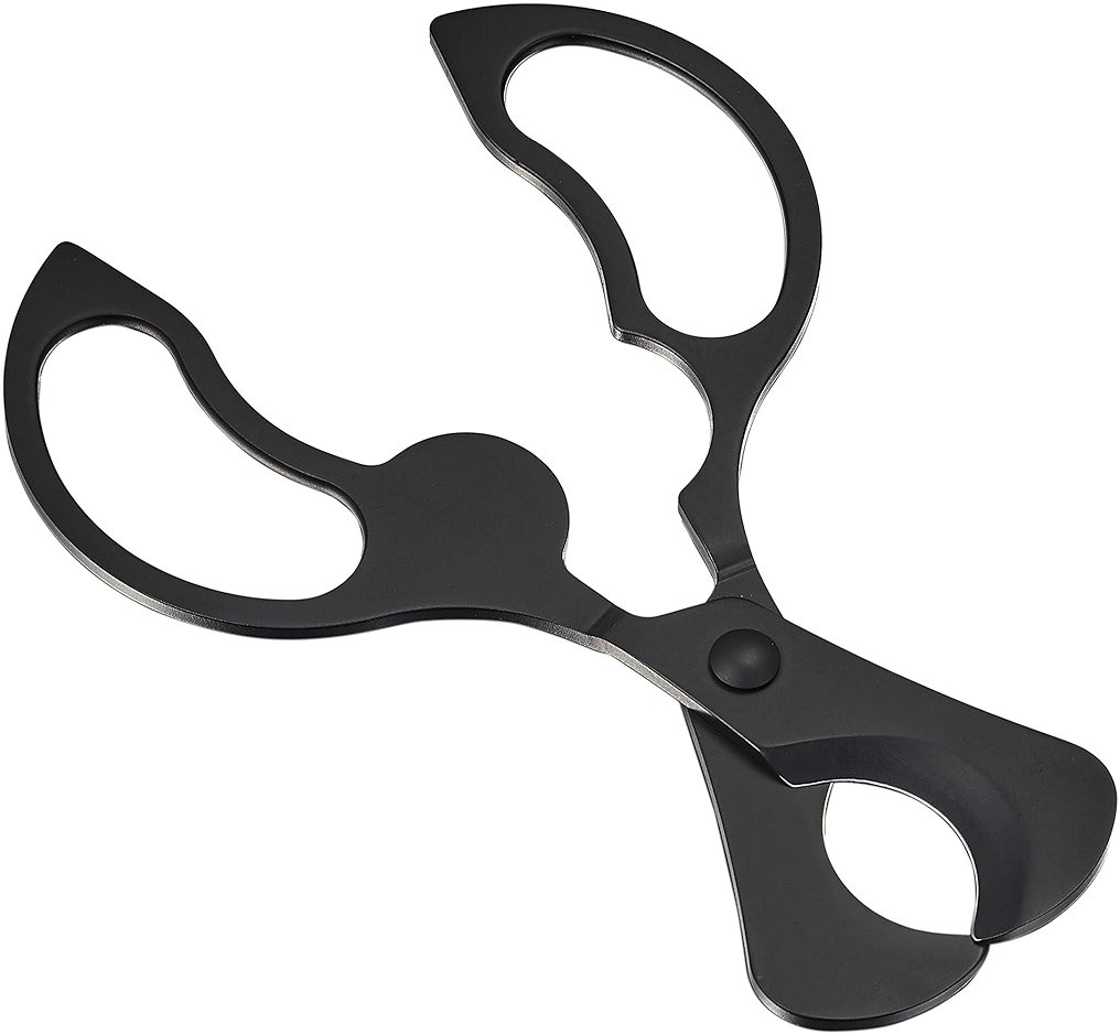 Visol Archibald Matte Black Stainless Steel Cigar Scissors - Product Image