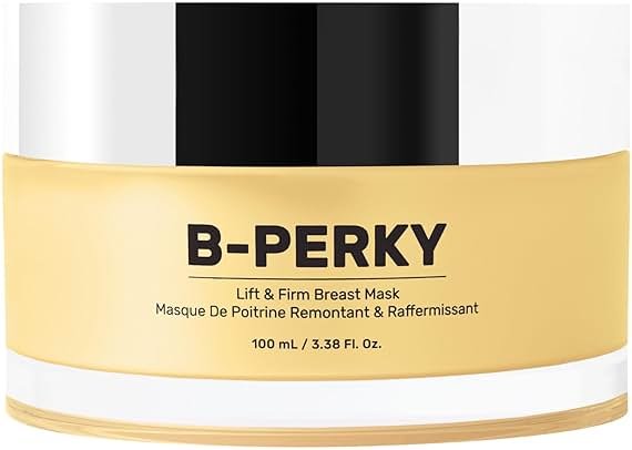 MAËLYS B-PERKY Lift & Firm Breast Mask - Leave-On Firming Cream for Breast Area - Smoothing Chest Treatment with Hydrating Jojoba Oil and Skin Tightening Kigelia Africana (3.38 Fl Oz) - Product Image