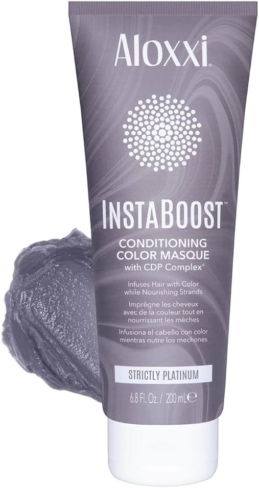 ALOXXI InstaBoost Conditioning Color Mask in Strictly Platinum, Deposits Platinum Color and Deeply Conditions Hair, 6.8 Fl Oz - Product Image