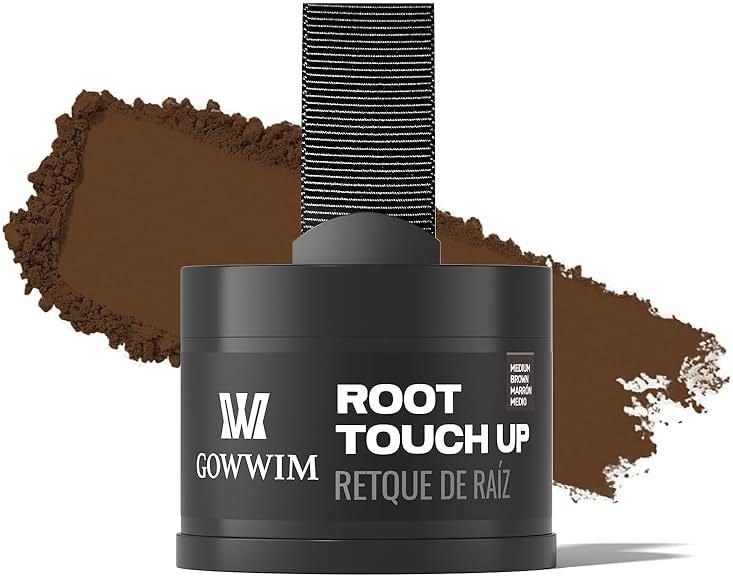 Hairline Powder (Medium Brown) - Instantly Cover Gray Roots, Hair Touch-Up, Hair Color Shadow for Thin Hair - Product Image