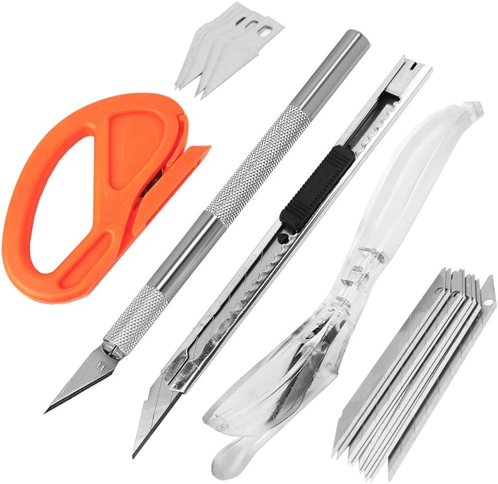 CARTINTS Vinyl Wrap Knife Set Window Film Cutter Knife Craft Knife Multi-Use Utility Blade, 4 Kinds of Cutting Tools - Product Image