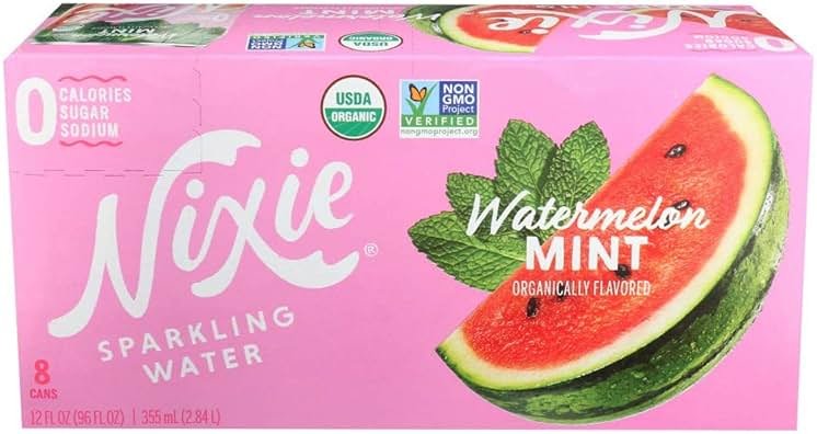 Nixie Organic Watermelon Mint Sparkling Water 8 Pack, 12 FZ - Product Image