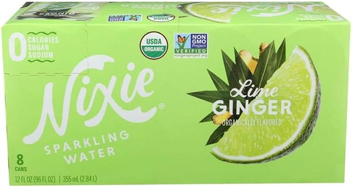 Nixie Organic Lime Ginger Sparkling Water 8 Pack, 12 FZ - Product Image