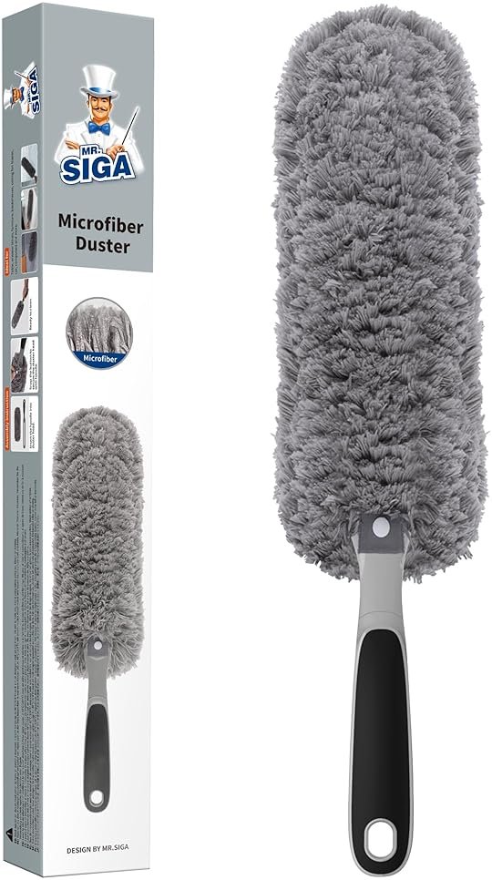 MR.SIGA Lint Free Microfiber Duster, Washable Duster for Household Cleaning Gray - Product Image