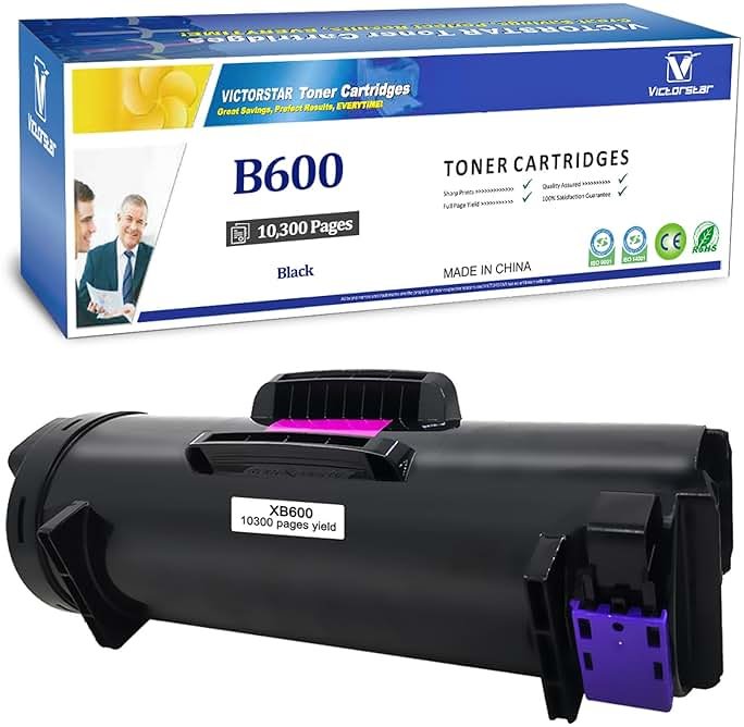 VICTORSTAR Remanufactured Toner Cartridge B600 B605 B610 B615 Black Standard Capacity 10300 Pages for Xerox Versalink B600 B605 B610 B615 Laser Printers - Product Image