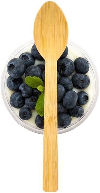 Restaurantware 6.8 Inch Disposable Bamboo Spoons 500 Sustainable Bamboo Spoons - Smooth Heavy-Duty Durable No Splinter Premium Spoons For Parties Picnics Or Restaurants - Product Image