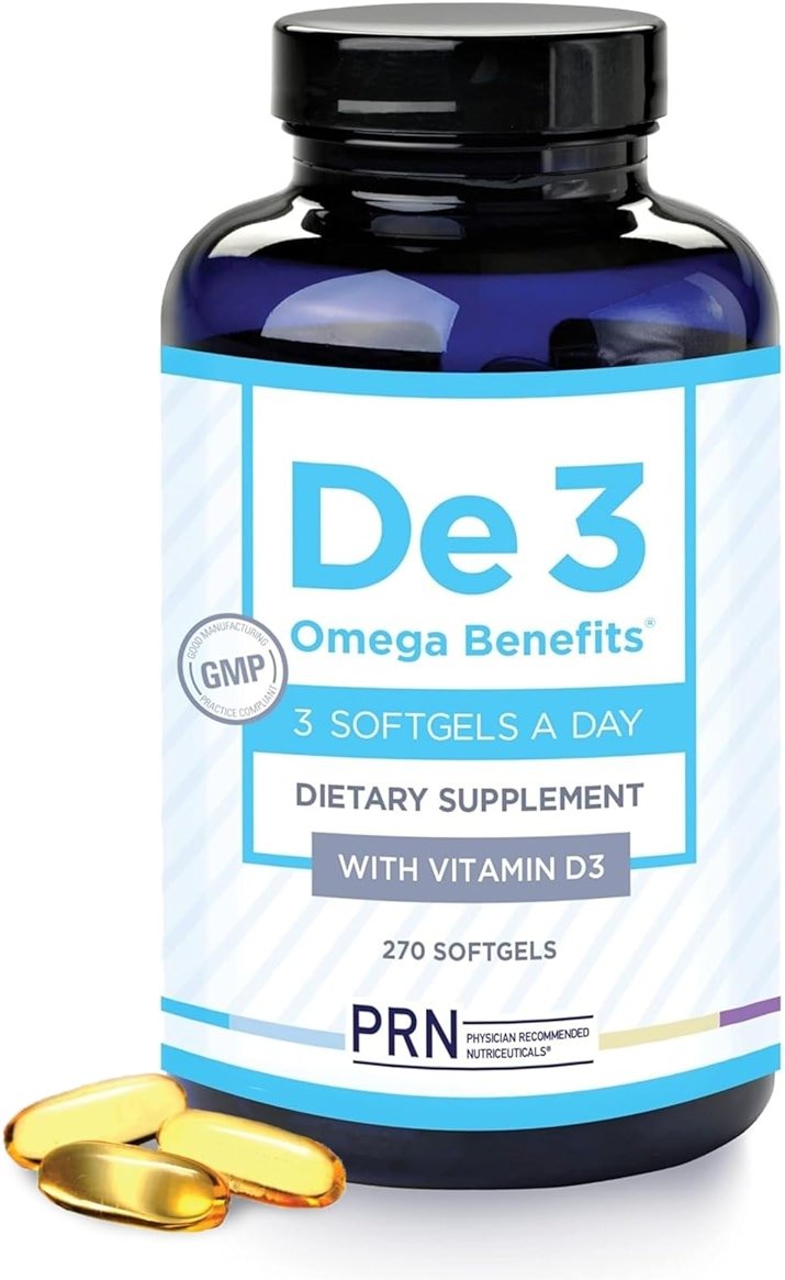 De3 Occasional Eye Dryness rTG Omega 3 Supplement - 270 Softgels, 90-Day Supply - Fish Oil Omega 3 Supplements for Hydrated Eyes - 1680 mg EPA, 560 mg DHA & Vitamin D3 for Soothing Tears & Eye Health - Product Image