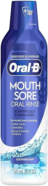 Oral-B Mouth Sore Mouthwash Special Care Oral Rinse, Hydrogen Peroxide Mouthwash, 16 fl oz, Mouthwash Alcohol Free - Product Image