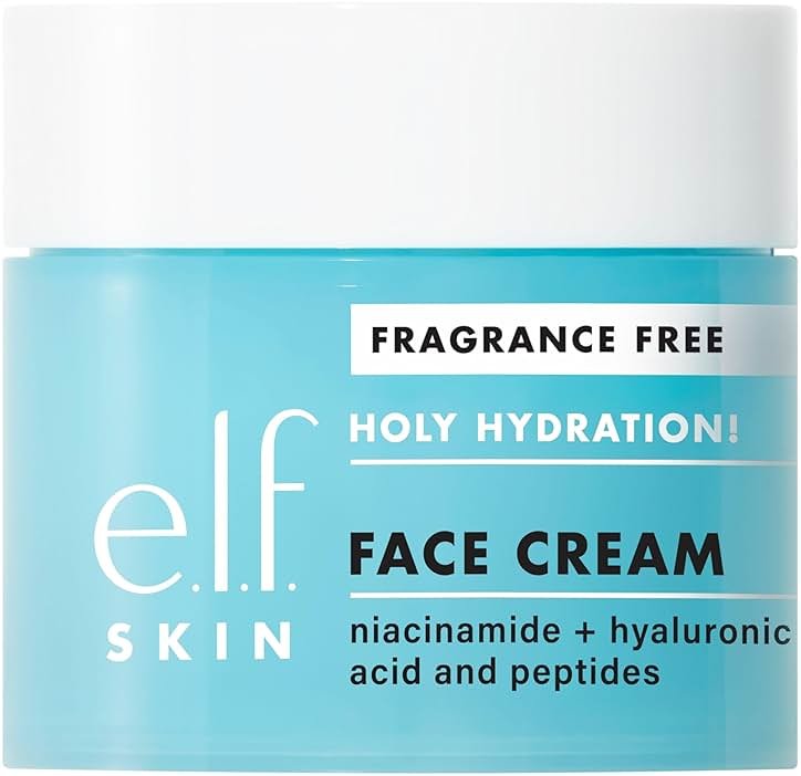 e.l.f., Skin Holy Hydration! Face Cream with Hyaluronic Acid, Fragrance Free, Niacinamide and Peptides, Nourishing Moisturizer - Product Image