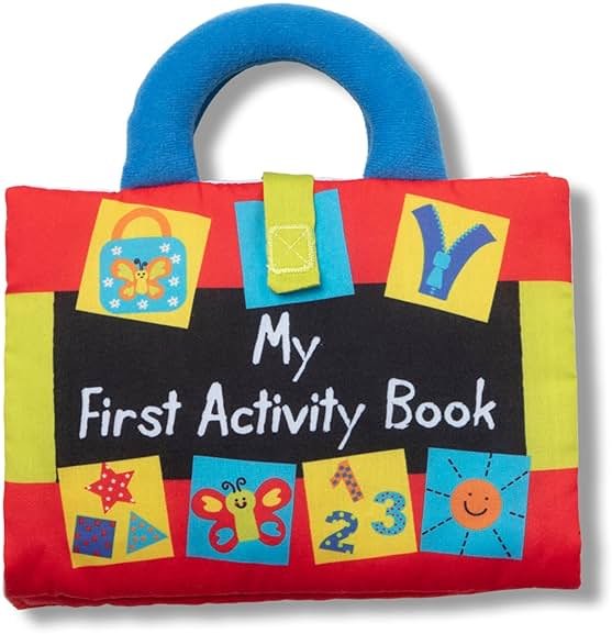 Melissa & Doug K’s Kids My First Activity Book 8-Page Soft Book for Babies and Toddlers Early Learning Developmental Plush Soft Activity for Babies and Toddlers - Product Image