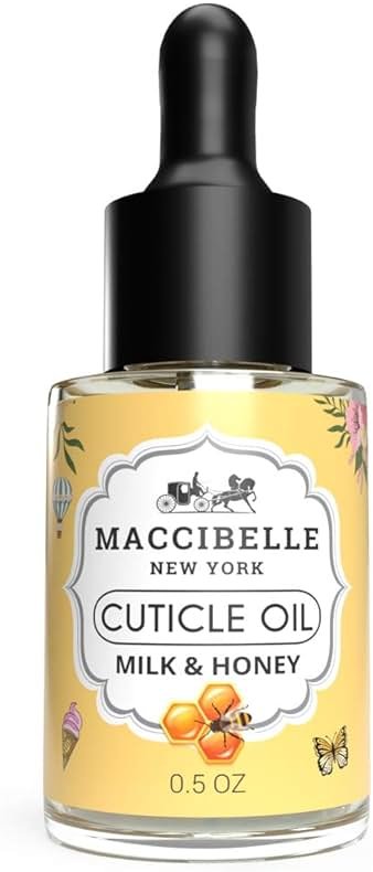 Maccibelle Cuticle Oil 0.5 oz - Heals Dry Cracked Cuticles (Milk and Honey, 0.5 Fl Oz) - Product Image