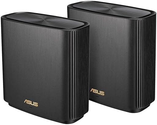 ASUS ZenWiFi AX Whole-Home Tri-Band Mesh WiFi 6 System (XT8) - 2 Pack, Coverage up to 5,500 sq.ft or 6+Rooms, 6.6Gbps, WiFi, 3 SSIDs, Life-time Network Security and Parental Controls, 2.5G Port - Product Image
