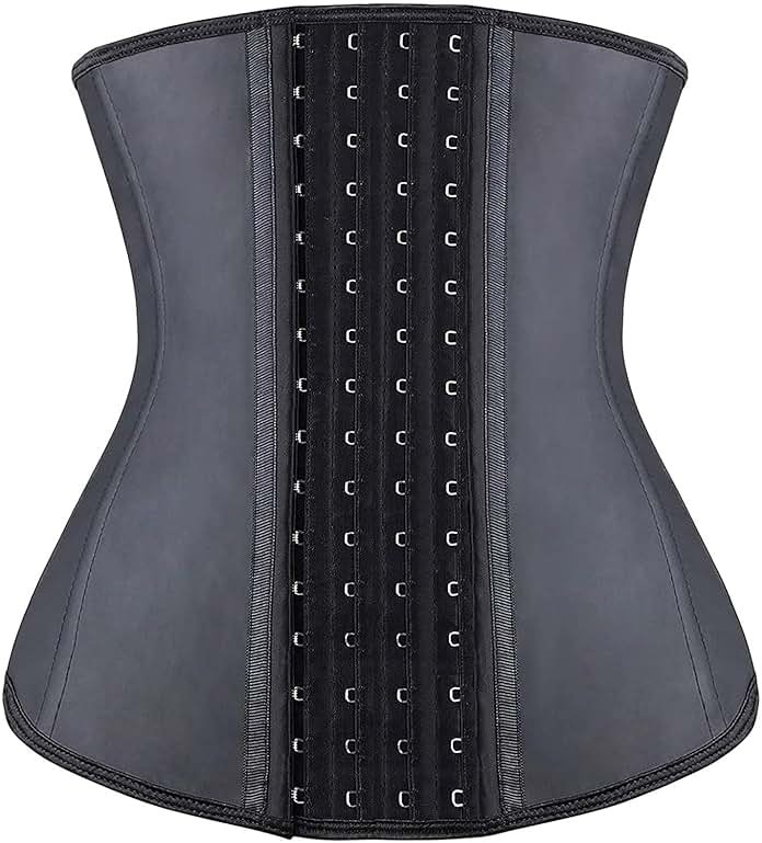 YIANNA Waist Trainer for Women Latex Underbust Waist Corsets Cincher Hourglass Body Shaper 4 Hooks - Product Image
