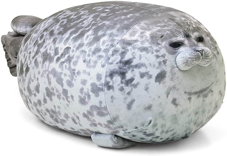 MerryXD Chubby Blob Seal Pillow,Stuffed Cotton Plush Animal Toy Cute Ocean Small(13 in) - Product Image