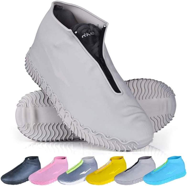 ydfagak Shoe Covers Waterproof Reusable Foldable Not-Slip Rain Shoe Covers with Zipper,Shoe Protectors Overshoes Rain Galoshes for Kids Men and Women - Product Image