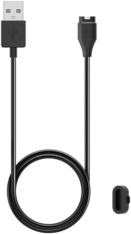 Kissmart Charger for Garmin Venu/Venu Sq/Venu 2/Venu 2 Plus/Venu 2S/Venu Sq 2/Venu 3/Venu 3S, Replacement Charging Cable Cord Plus a Black Silicone Charger Port Protector Anti Dust Plug (3.3ft/1m) - Product Image