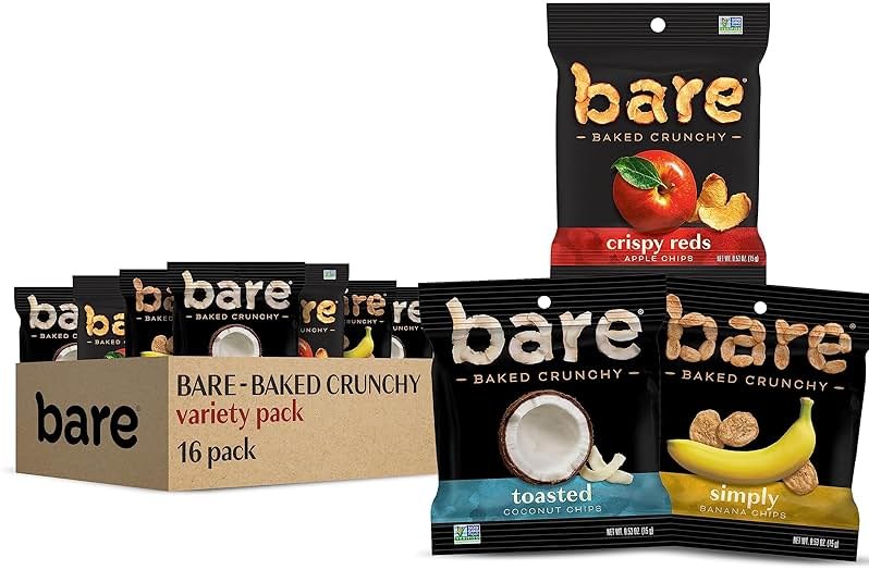 Bare Baked Crunchy, Fruit Variety Pack, 0.53 Ounce (Pack of 16) - Product Image