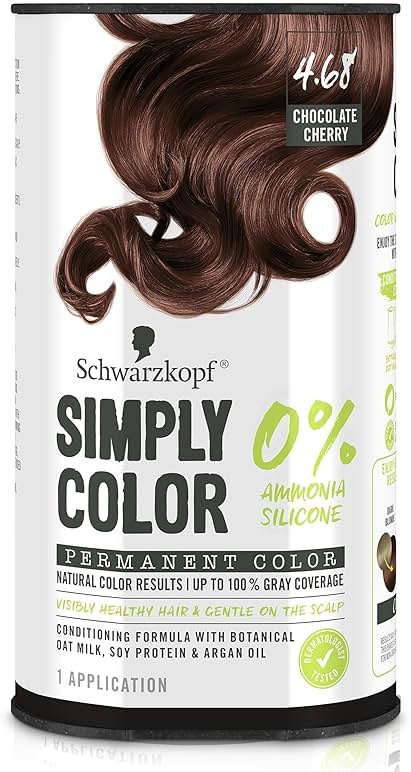 Schwarzkopf Simply Color Permanent Hair Dye, 4.68 Chocolate Cherry, Long-Lasting with Nourishing Ingredients, No Ammonia or Silicone, All Hair Types - Product Image