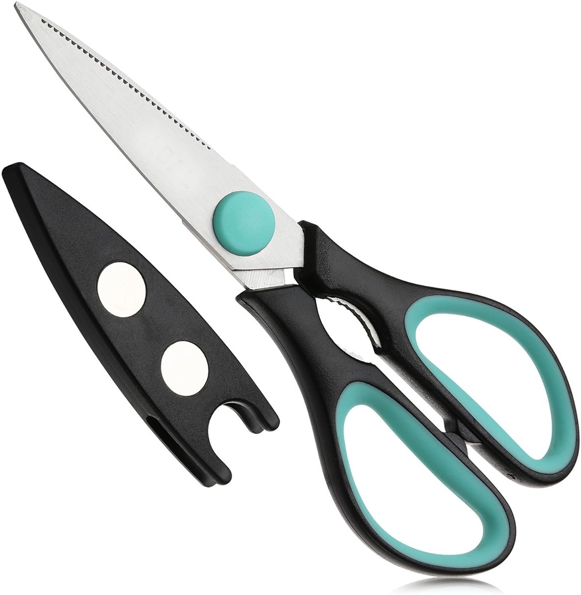 Mr. Pen- All Purpose Kitchen Shears with Protective Sheath, 8 Inch, Dishwasher Safe, Stainless Steel Food Scissors with Micro-Serrated Blades, Soft Grip Comfort Handle, Durable Utility Kitchen Shears - Product Image