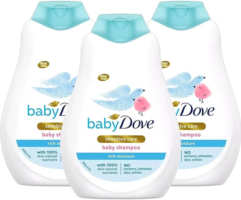 Baby Dove Body Wash, Rich Moisture 3-Pack – Hypoallergenic Wash for Sensitive Skin, Delicate Scent, 13 Oz Ea - Product Image