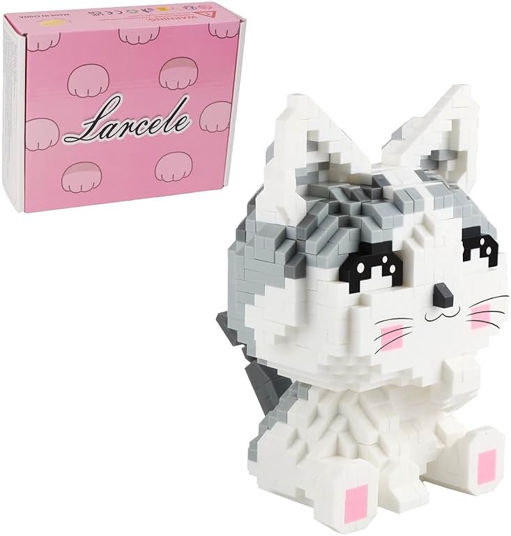 Larcele Cat Micro Building Blocks Pet Mini Building Toy Bricks, 867 Pieces KLJM-02 (Model 2285) - Product Image