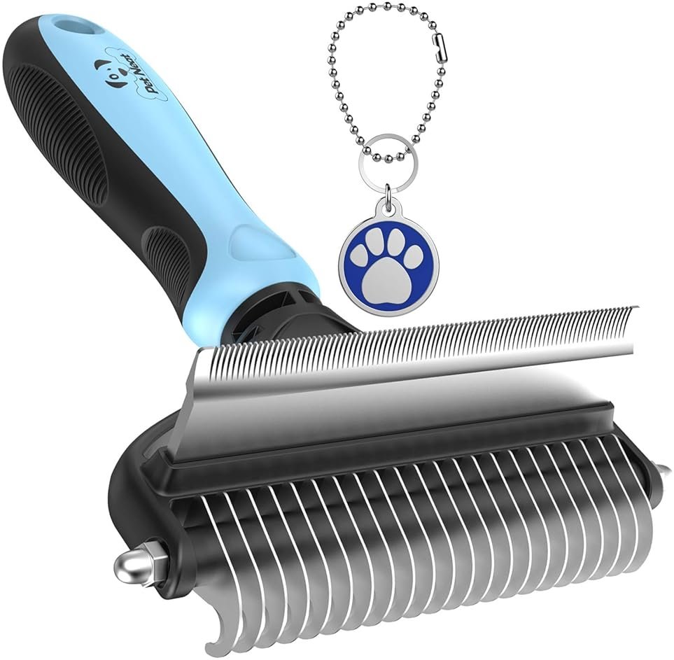 Dog Brush and Cat Brush – 2 Sided Pet Grooming Tool for Deshedding, Mats & Tangles Removing – No More Nasty Shedding and Flying Hair - Product Image