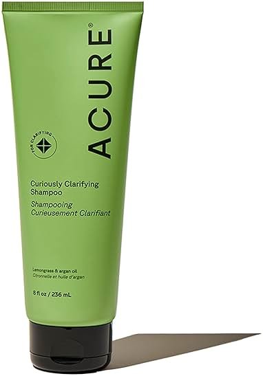 Acure Curiously Clarifying Shampoo - Cleansing & Clarifying Shampoo for Women & Men, Scalp Detox for Product Buildup, Deep Clean for Oily Hair, Detoxify, Remove Build Up, Sulfate Free, Vegan - 8 fl oz - Product Image