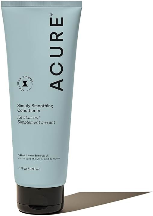 Acure Simply Smoothing Conditioner - Hydrating & Moisturizing Conditioner for Women & Men, Detangling & Softening for Dry, Frizzy, Damaged, Thin & Thick Hair, Sulfate & Paraben Free, Vegan - 8 fl oz - Product Image