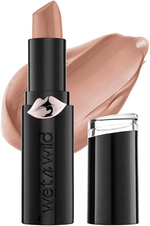 wet n wild Mega Last Matte Lip Color, Semi Matte Hyaluronic Acid Infused, Long Lasting Full Coverage for a Nourishing Pout, Cruelty-Free & Vegan - Never Nude - Product Image