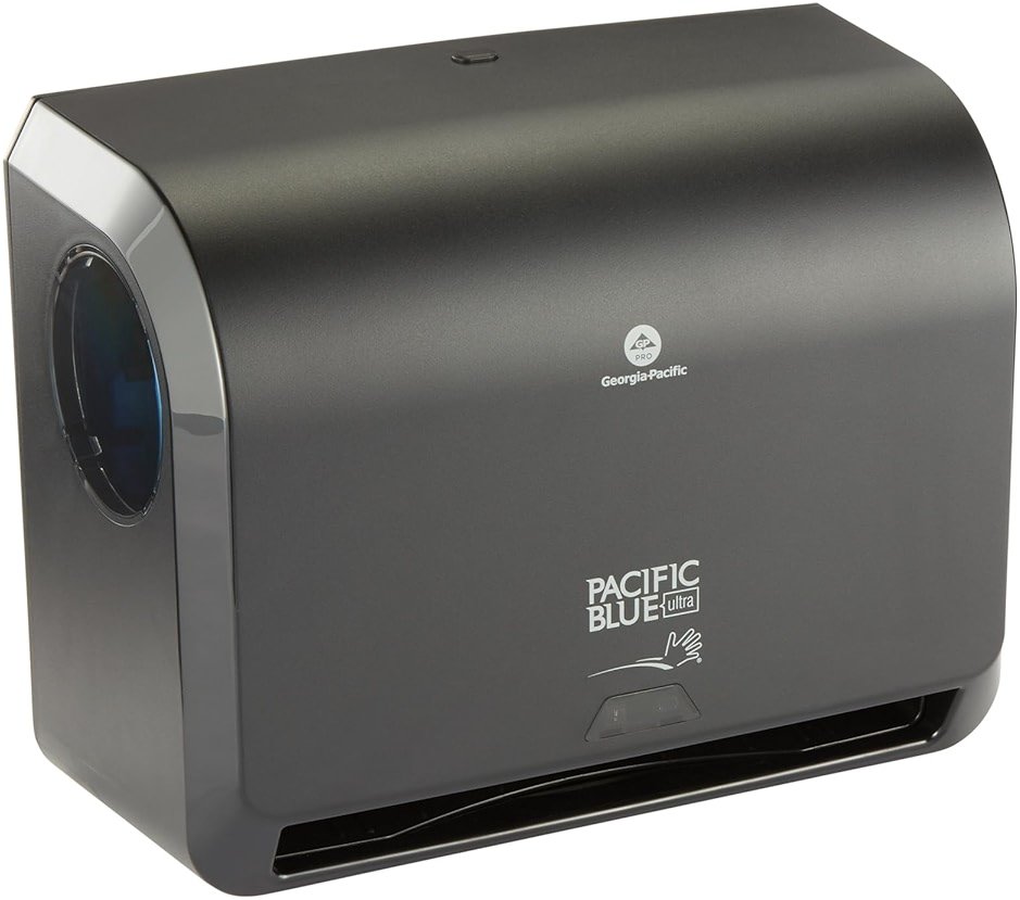 Georgia-Pacific Pacific Blue Ultra 9" Mini Automatic Paper Towel Dispenser by GP PRO (Georgia-Pacific), Black, 54518, 14.1" W x 6.5" D x 11.1" H - New Version - Product Image
