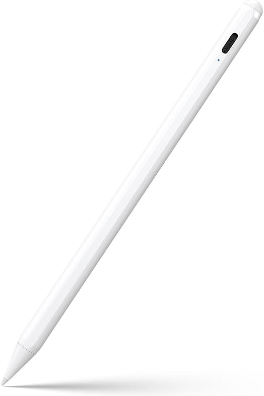 Stylus Pen for iPad 6th-11th Generation-2X Fast Charge Active Pencil Compatible with 2018-2025 Apple iPad Pro 11"/12.9"/M4, iPad Air 3/4/5/M2/M3,iPad mini 5/6 Gen-White - Product Image