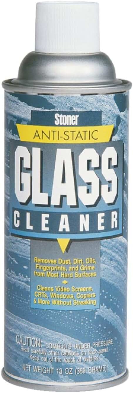 Stoner Solutions Anti-Static Glass Cleaner, 13oz Sold 12 Aerosol Cans Per Case (A166) - Product Image
